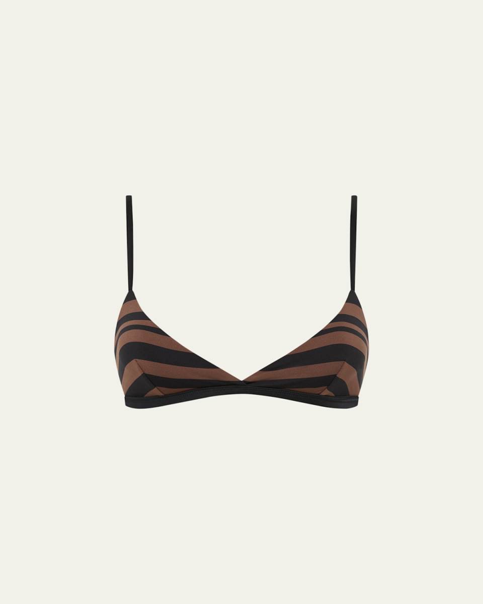 Tri Crop Solid Bikini Top